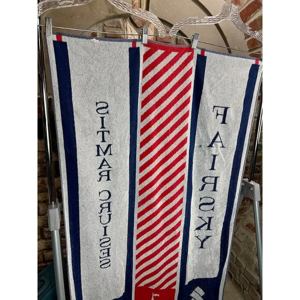 beach towel Fairsky cruise striped sailboat blue red